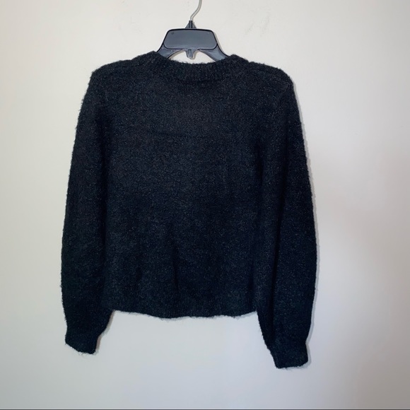 Joie Stavan Metallic Twist Sweater Black - Picture 6 of 7